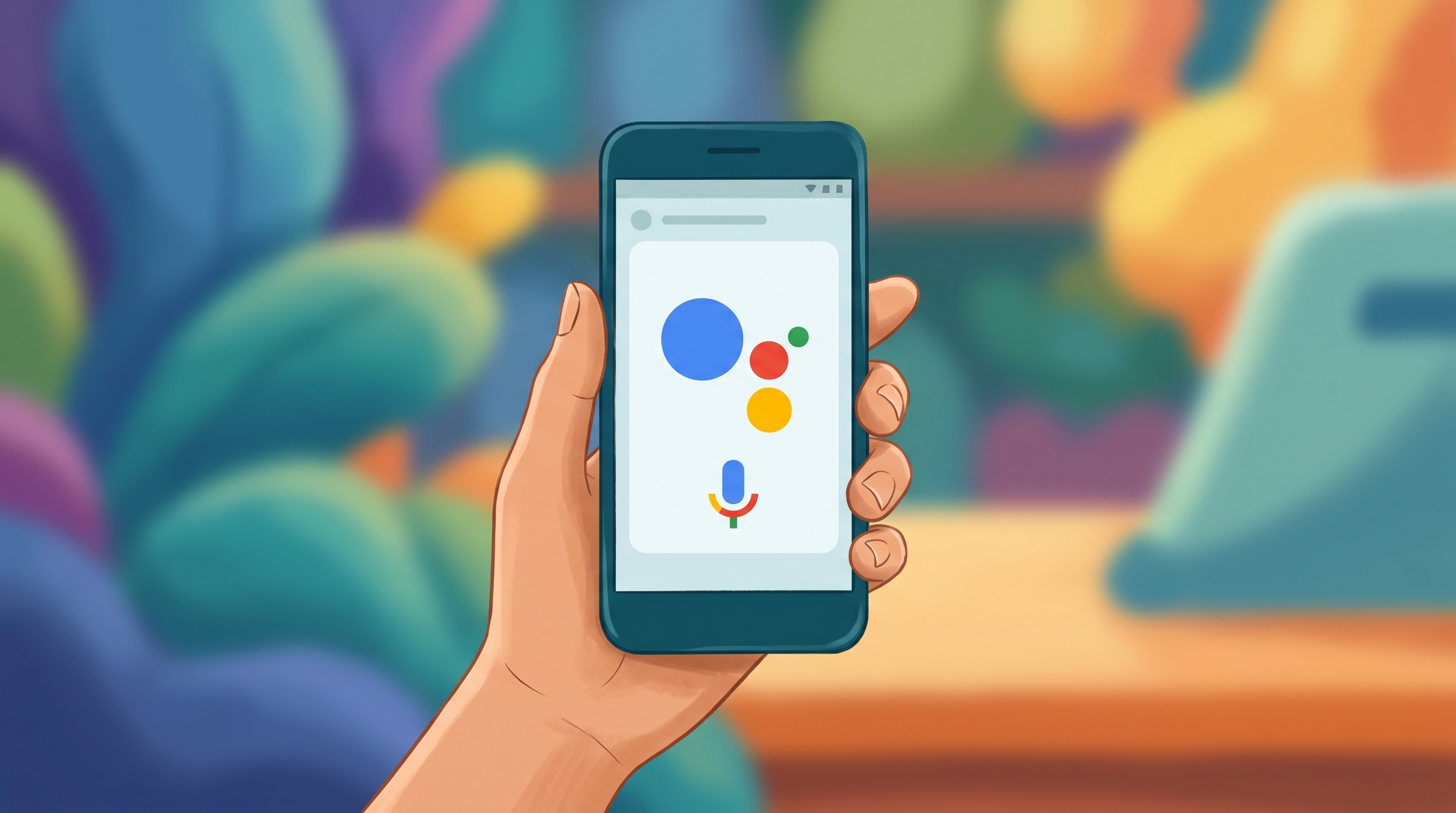 Tela de celular mostrando a transição do Google Assistente para o Gemini no Android