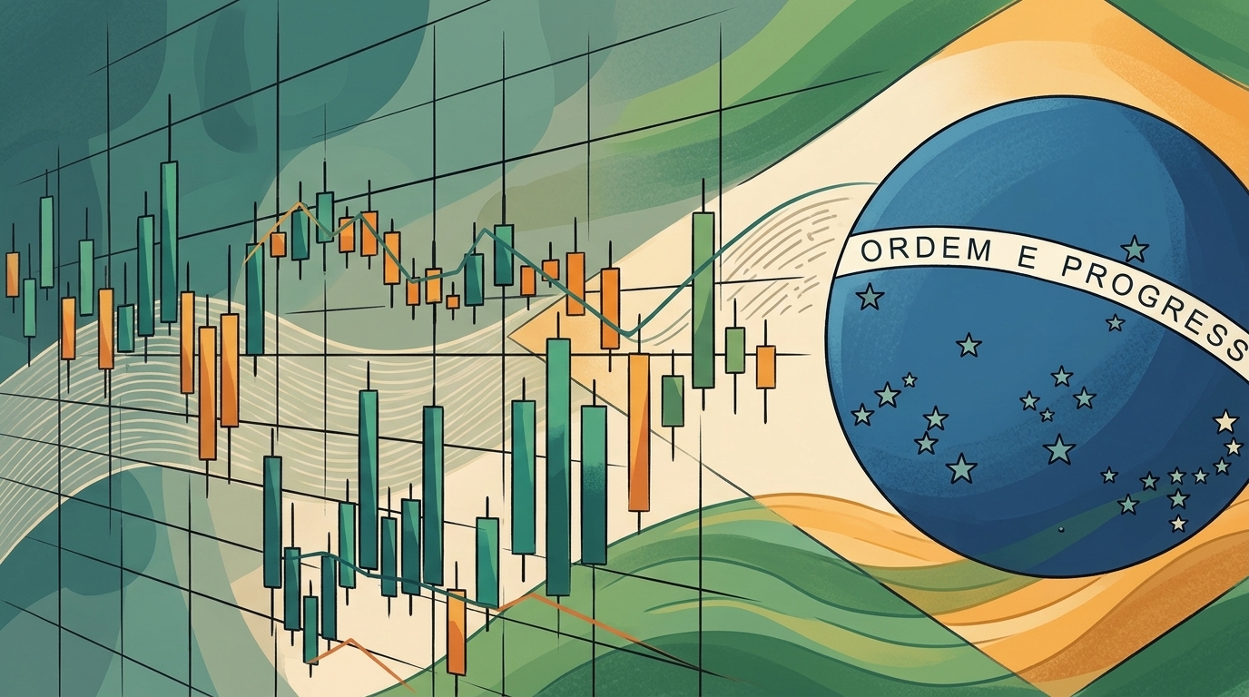 Painel de cotações da Bolsa de Valores B3 com dados de negociação