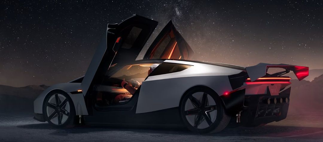 Novo Tesla Roadster durante apresentação oficial no Texas
